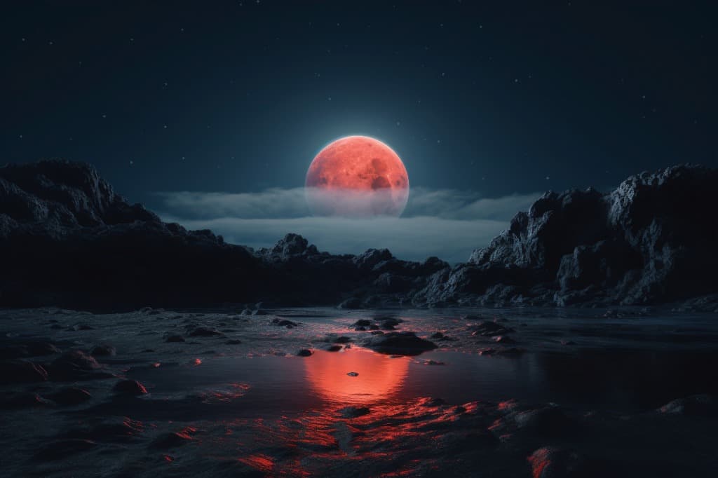 Blood Moon Reflection